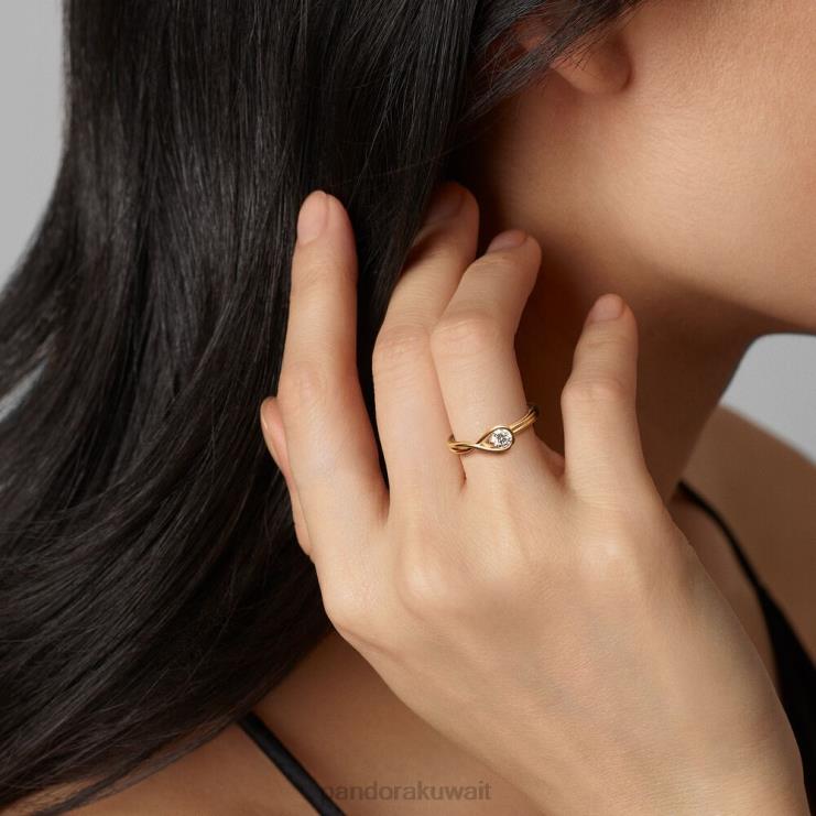 خاتم من الألماس وزنه 0.25 قيراط تم تصنيعه في مختبر بريليانس Pandora ذهب N6N0X505 مُكَمِّلات