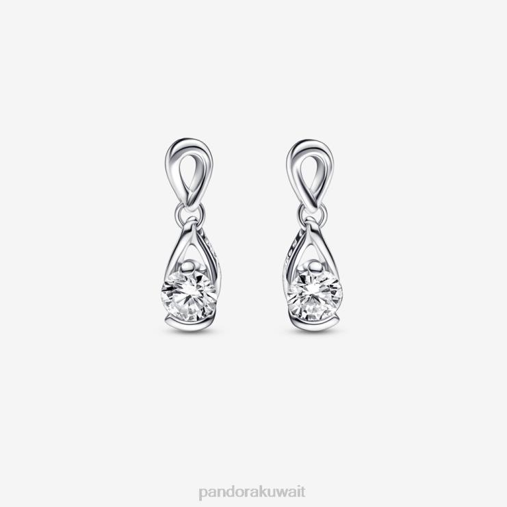 أقراط متدلية من الماس بوزن 0.30 قيراط تم تصنيعها في مختبر بريليانس Pandora الفضة الاسترليني N6N0X826 مُكَمِّلات