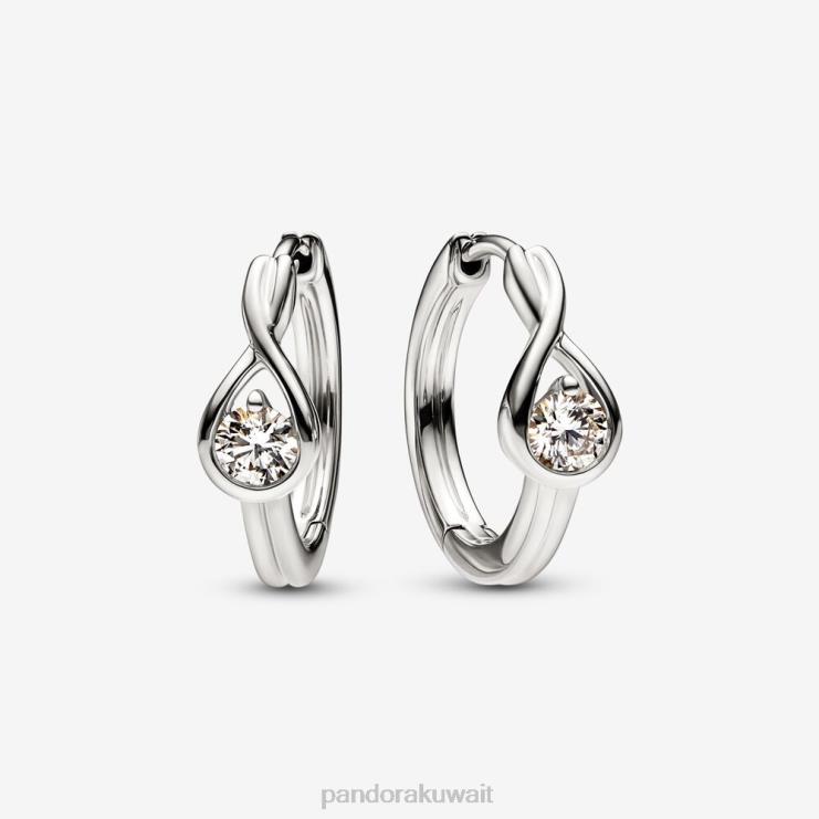 أقراط دائرية من الماس بوزن 0.50 قيراط تم تصنيعها في مختبر بريليانس Pandora ذهب ابيض N6N0X858 مُكَمِّلات