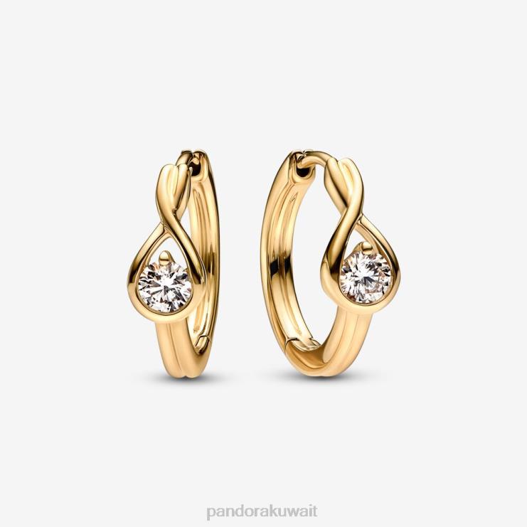 أقراط دائرية من الماس بوزن 0.50 قيراط تم تصنيعها في مختبر بريليانس Pandora ذهب N6N0X859 مُكَمِّلات