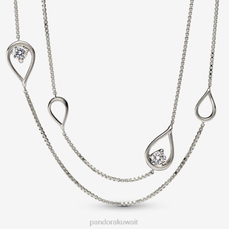 تم إنشاء قلادة طويلة من الماس بوزن 0.50 قيراط Tw Pandora ذهب ابيض N6N0X743 مُكَمِّلات