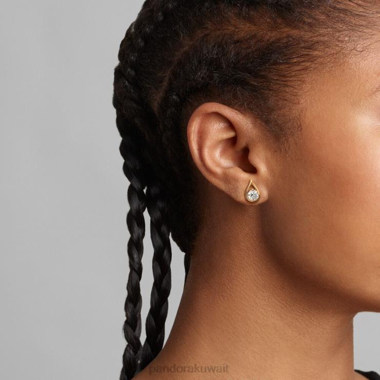 أقراط مرصعة بالألماس عيار 1.00 قيراط تم تصنيعها في مختبر بريليانس Pandora ذهب N6N0X939 مُكَمِّلات