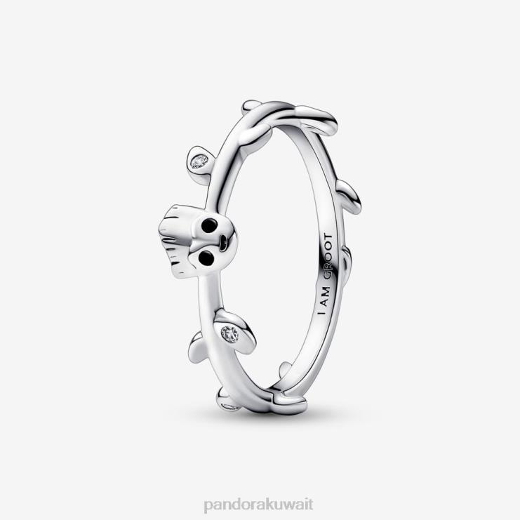 Marvel Guardians of the Galaxy Groot Leaf Ring Pandora الفضة الاسترليني N6N0X566 مُكَمِّلات