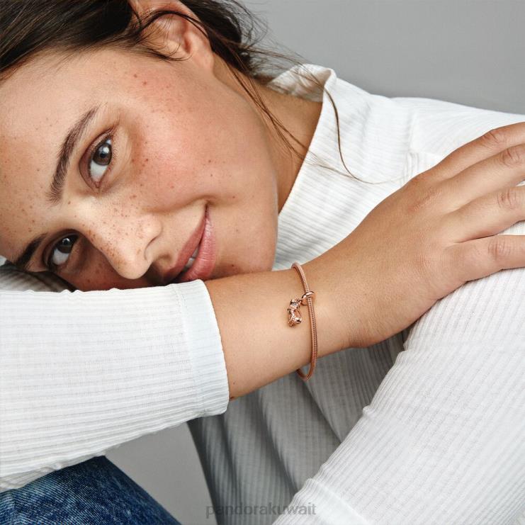 سحر متدلي على شكل قطة أليف متلألئ Pandora ارتفع الذهب مطلي N6N0X198 مُكَمِّلات