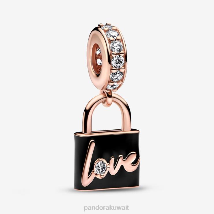 سحر قفل الحب المتدلي Pandora ارتفع الذهب مطلي N6N0X211 مُكَمِّلات