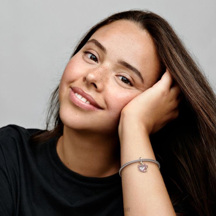 سحر القلب الشيطاني المتدلي المزدوج Pandora الفضة الاسترليني N6N0X249 مُكَمِّلات