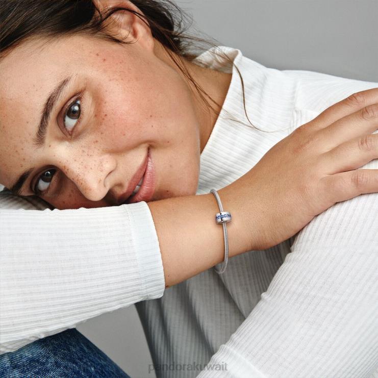 سحر مقطع التألق Pandora الفضة الاسترليني / الأزرق N6N0X27 مُكَمِّلات