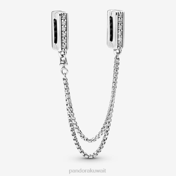 انعكاسات سحر مشبك سلسلة الأمان المتلألئة Pandora الفضة الاسترليني N6N0X327 مُكَمِّلات