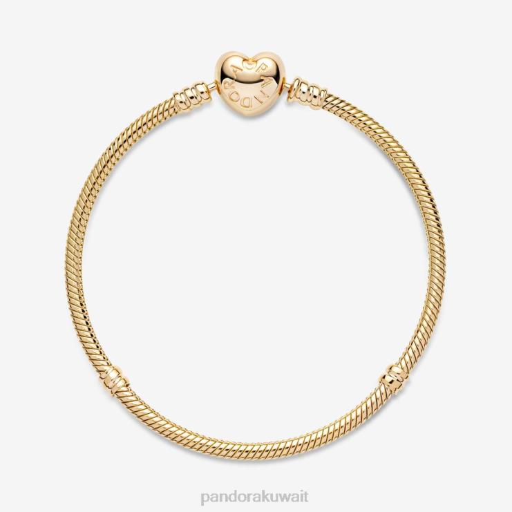 لحظات القلب المشبك سوار سلسلة الثعبان Pandora ذهب N6N0X335 مُكَمِّلات