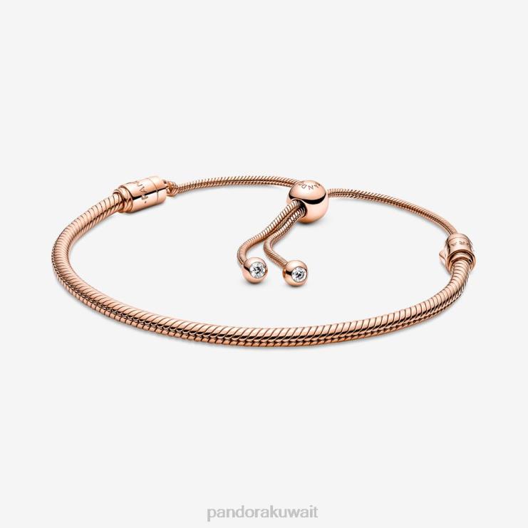 لحظات سوار منزلق بسلسلة ثعبان Pandora ارتفع الذهب مطلي N6N0X339 مُكَمِّلات