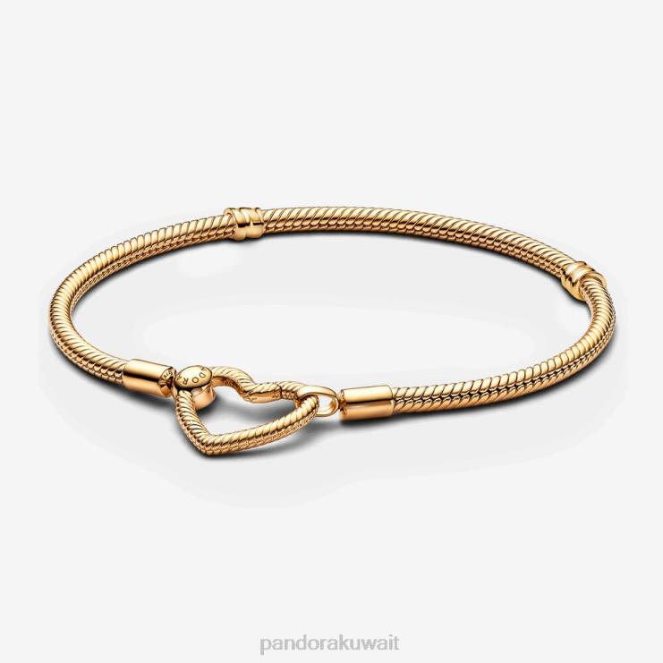 لحظات إغلاق القلب سوار سلسلة الثعبان Pandora ذهب N6N0X352 مُكَمِّلات