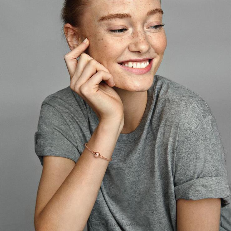 لحظات شبكة سوار Pandora ارتفع الذهب مطلي N6N0X378 مُكَمِّلات