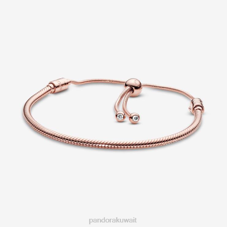 لحظات سوار منزلق بسلسلة ثعبان Pandora ارتفع الذهب مطلي N6N0X380 مُكَمِّلات