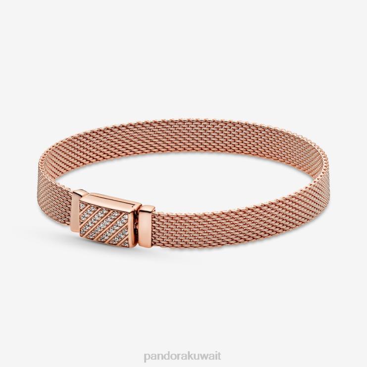 انعكاسات سوار تمهيد المشبك الطويل Pandora ارتفع الذهب مطلي N6N0X409 مُكَمِّلات