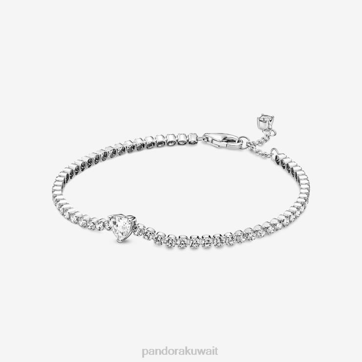 سوار تنس القلب المتلألئ Pandora الفضة الاسترليني N6N0X446 مُكَمِّلات