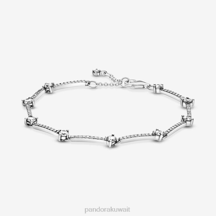 سوار قضبان تمهيد متألقة Pandora الفضة الاسترليني N6N0X458 مُكَمِّلات
