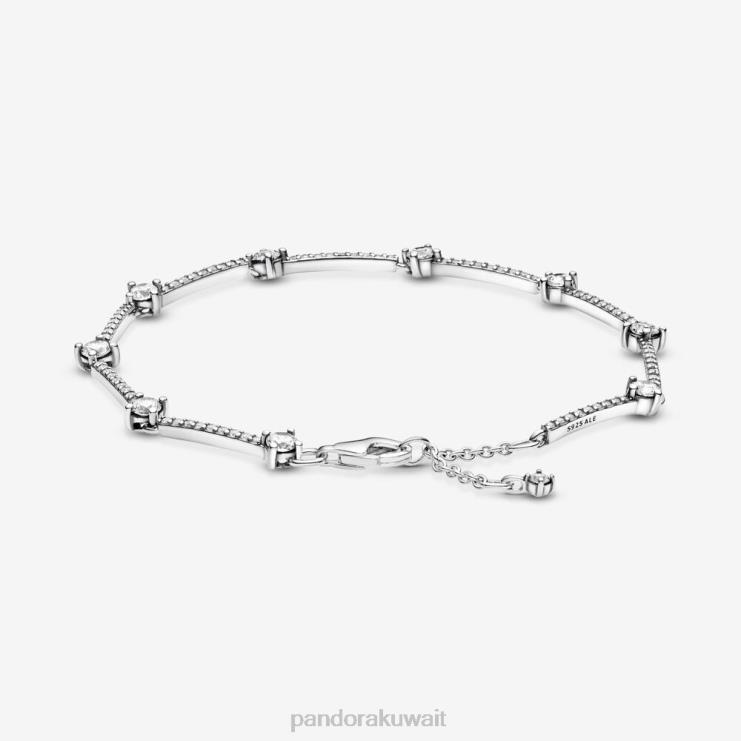 سوار قضبان تمهيد متألقة Pandora الفضة الاسترليني N6N0X458 مُكَمِّلات