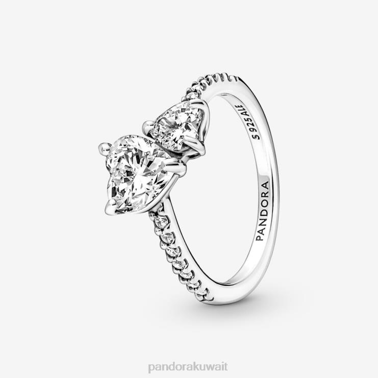 خاتم متألق على شكل قلب مزدوج Pandora الفضة الاسترليني N6N0X511 مُكَمِّلات