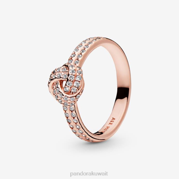 حلقة عقدة متلألئة Pandora ارتفع الذهب مطلي N6N0X548 مُكَمِّلات