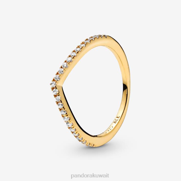 حلقة عظم الترقوة البراقة Pandora مطلي بالذهب N6N0X552 مُكَمِّلات