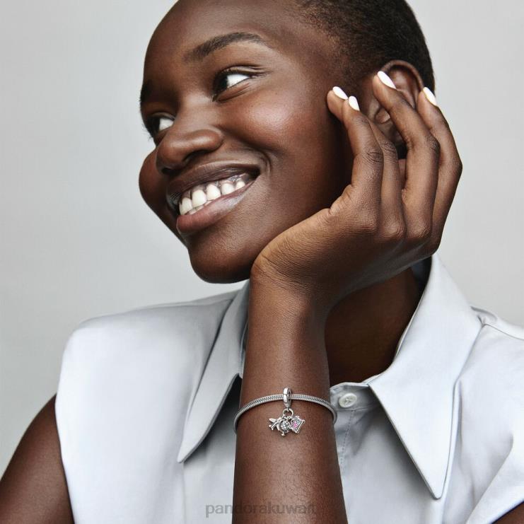 سحر متدلي للطائرة والعالم والحقيبة Pandora الفضة الاسترليني N6N0X57 مُكَمِّلات