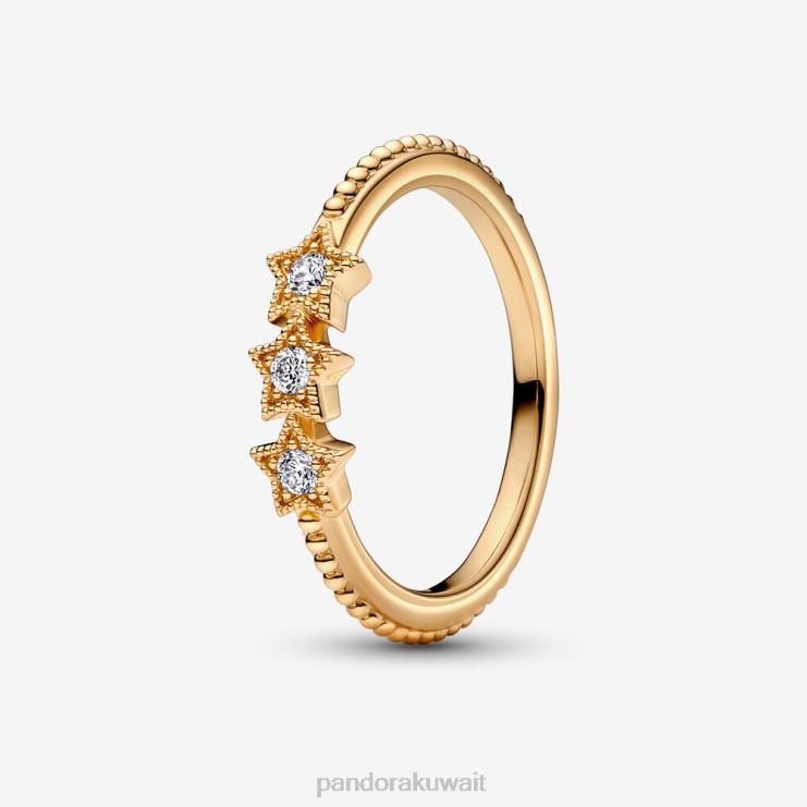 حلقة النجوم السماوية Pandora مطلي بالذهب N6N0X581 مُكَمِّلات