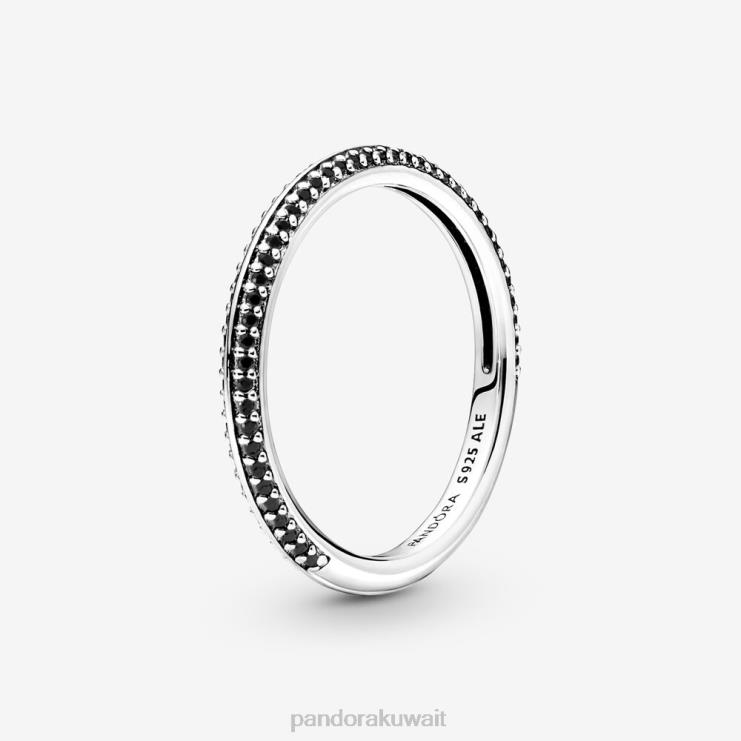 لي تمهيد الدائري Pandora الفضة الاسترليني / الأسود N6N0X609 مُكَمِّلات