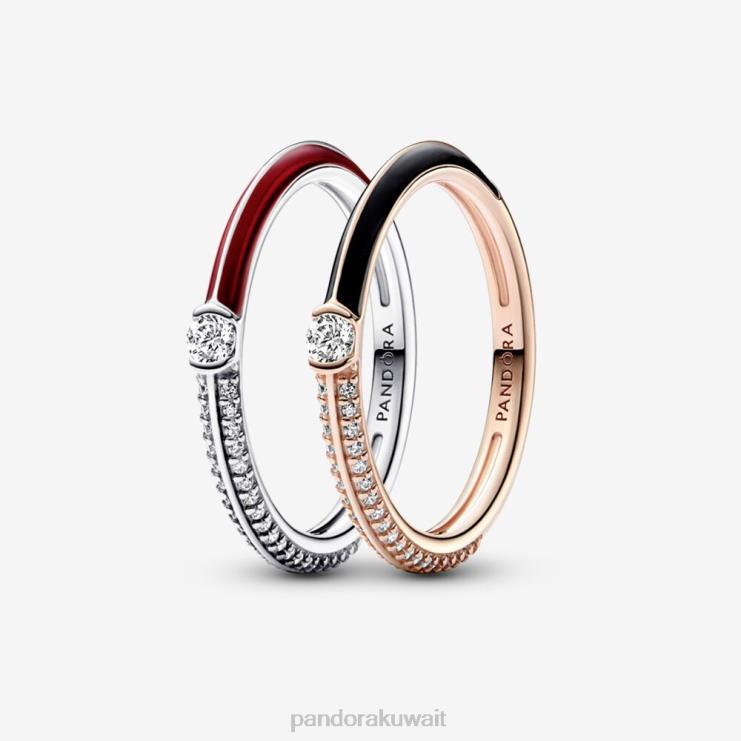 لي تمهيد وخاتم مجموعة Pandora اللون القياسي/أسود/أحمر N6N0X617 مُكَمِّلات