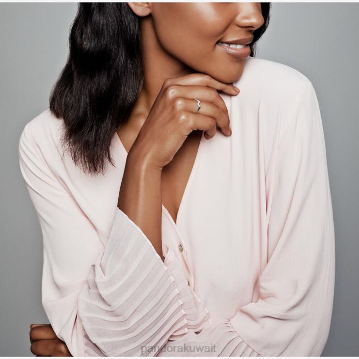 حلقة متعرجة مصقولة Pandora الفضة الاسترليني N6N0X630 مُكَمِّلات