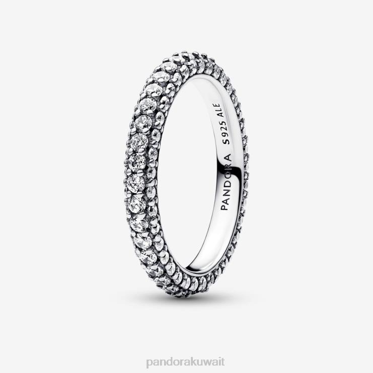حلقة تمهيدية خالدة من صف واحد Pandora الفضة الاسترليني N6N0X655 مُكَمِّلات