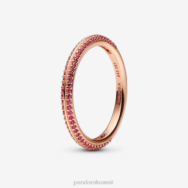 لي تمهيد الدائري Pandora مطلي بالذهب الوردي/الأحمر N6N0X660 مُكَمِّلات