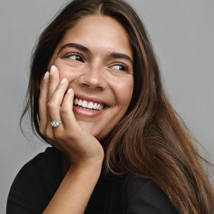 خاتم عتيق بثلاثة أحجار Pandora الفضة الاسترليني N6N0X690 مُكَمِّلات