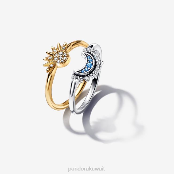 مجموعة حلقات الشمس والقمر السماوية Pandora اللون القياسي N6N0X694 مُكَمِّلات