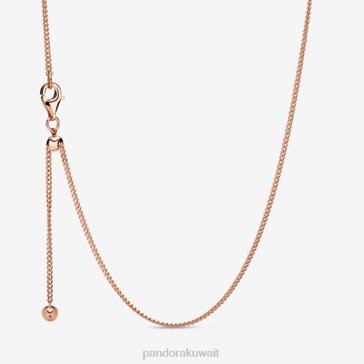 قلادة سلسلة كبح Pandora ارتفع الذهب مطلي N6N0X700 مُكَمِّلات