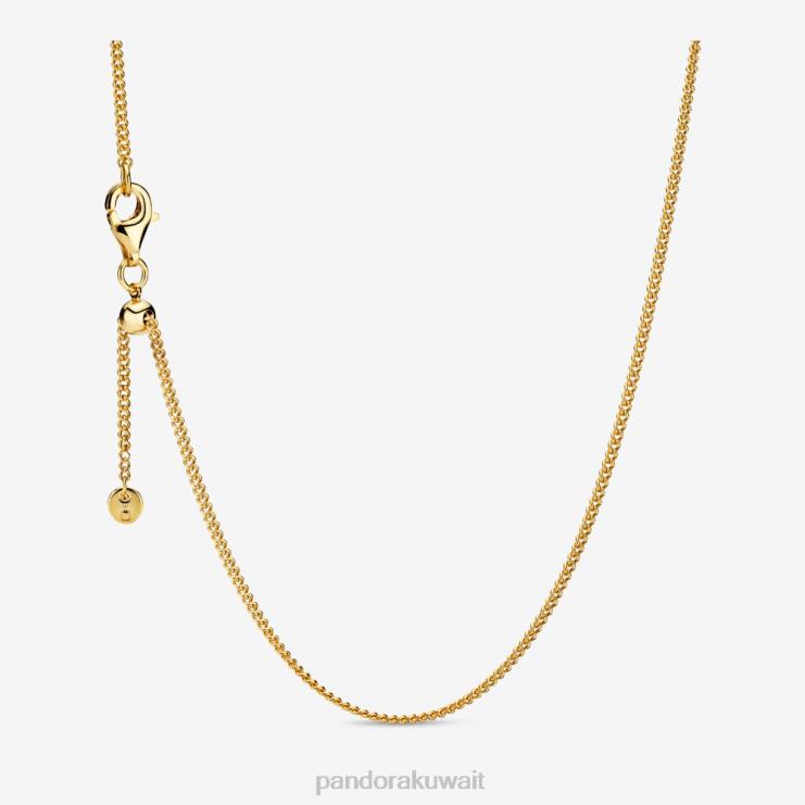قلادة سلسلة كبح Pandora مطلي بالذهب N6N0X701 مُكَمِّلات
