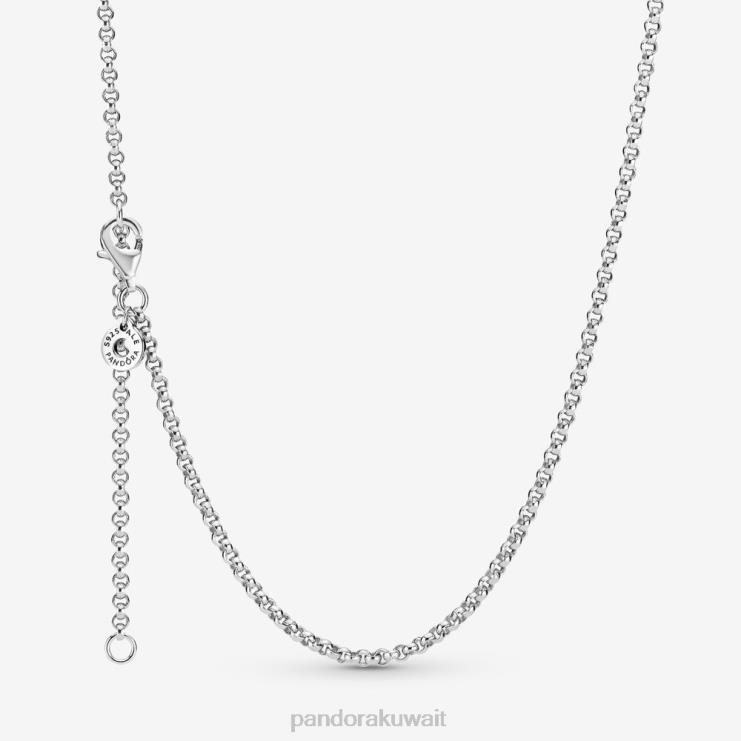 قلادة سلسلة رولو Pandora الفضة الاسترليني N6N0X711 مُكَمِّلات