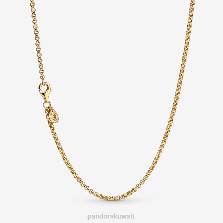 قلادة سلسلة رولو Pandora مطلي بالذهب N6N0X712 مُكَمِّلات