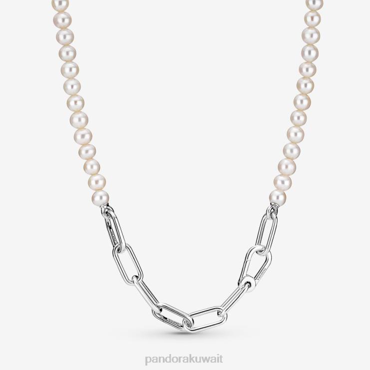 لقد عالجت قلادة من اللؤلؤ المزروع في المياه العذبة Pandora الفضة الاسترليني N6N0X720 مُكَمِّلات