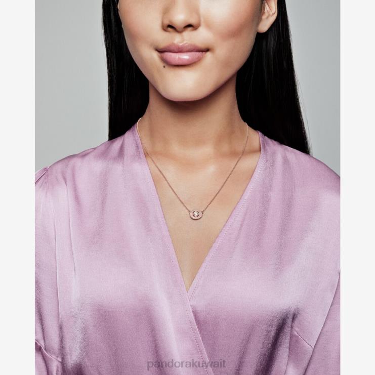 قلادة كولير دائرية عتيقة Pandora ارتفع الذهب مطلي N6N0X724 مُكَمِّلات