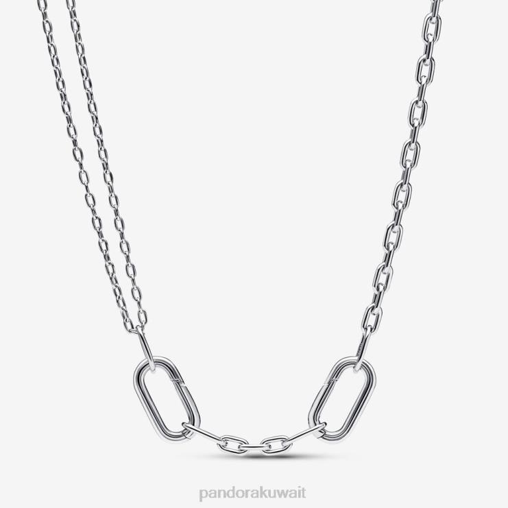 لي قلادة سلسلة ربط مزدوجة Pandora الفضة الاسترليني N6N0X726 مُكَمِّلات