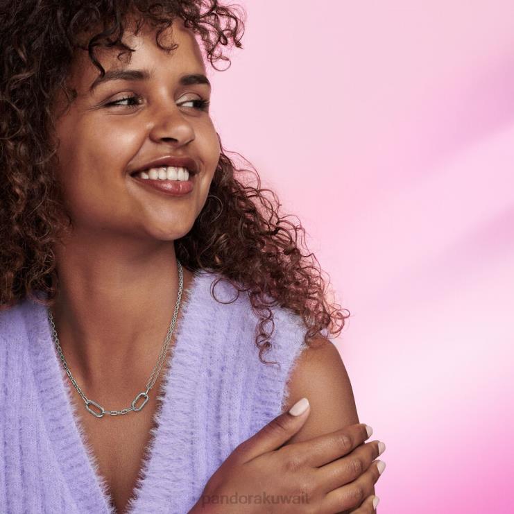 لي قلادة سلسلة ربط مزدوجة Pandora الفضة الاسترليني N6N0X726 مُكَمِّلات