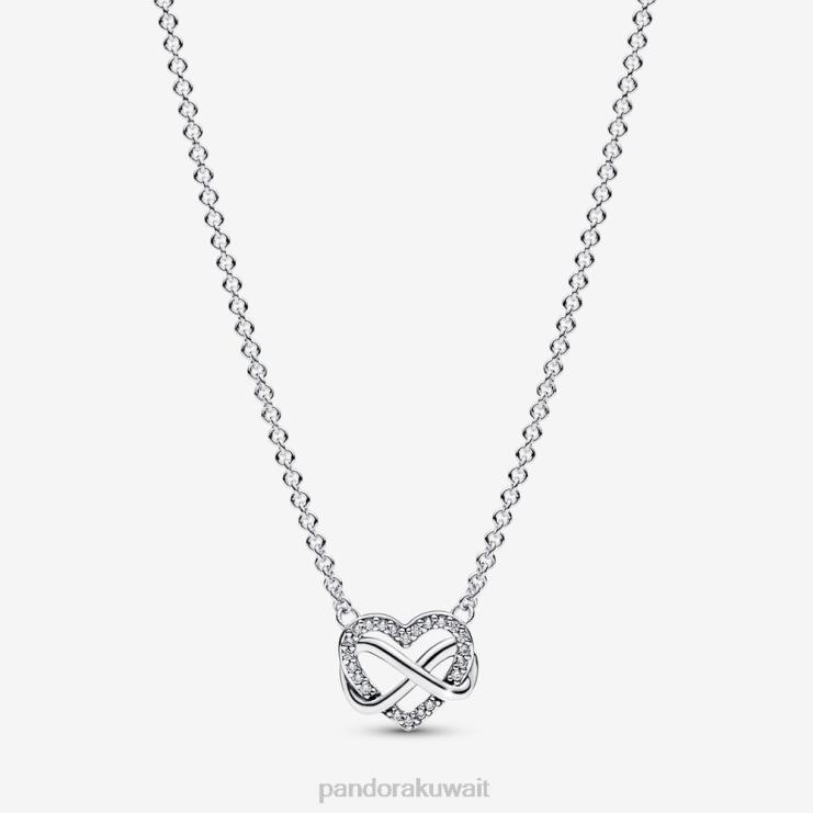 قلادة كولير على شكل قلب متلألئة Pandora الفضة الاسترليني N6N0X749 مُكَمِّلات