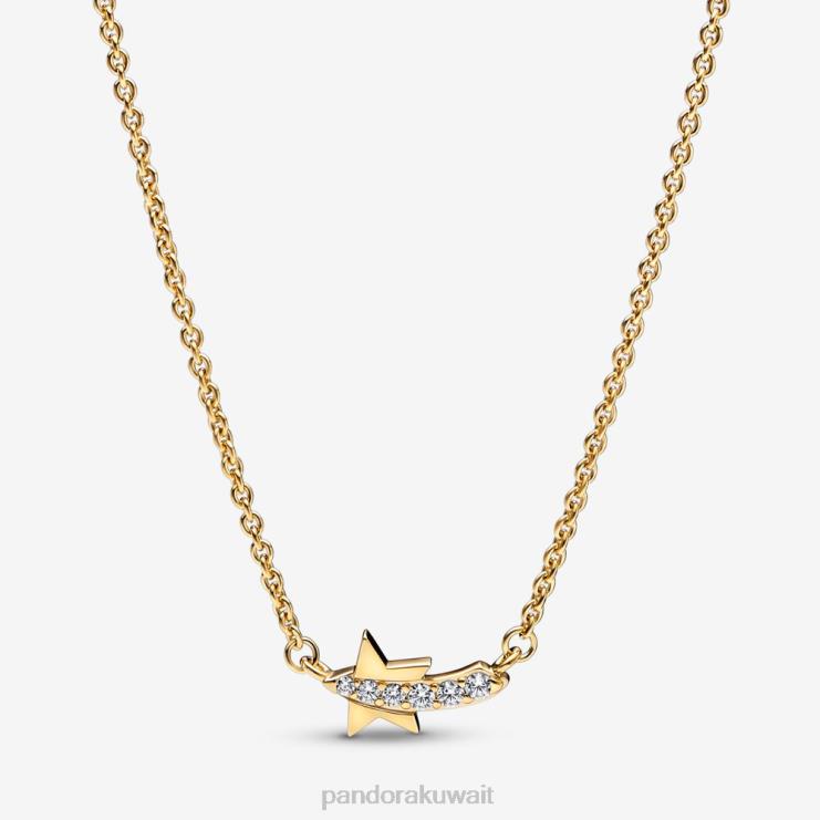 إطلاق النار على شكل نجمة تمهيد كولير قلادة Pandora مطلي بالذهب N6N0X775 مُكَمِّلات