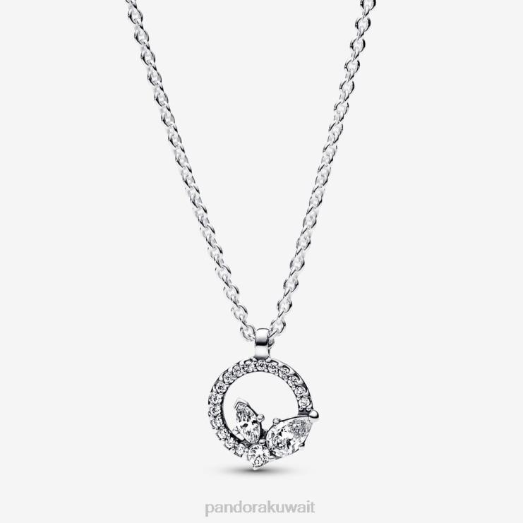 دائرة المعشبة المتلألئة وقلادة قلادة عنقودية Pandora الفضة الاسترليني N6N0X776 مُكَمِّلات