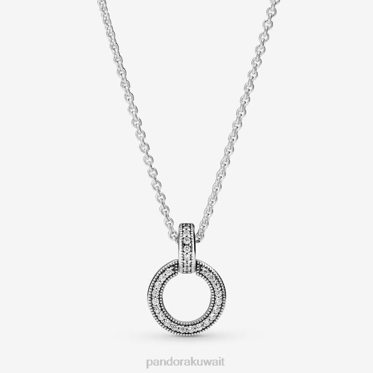 قلادة وقلادة دائرة مزدوجة Pandora الفضة الاسترليني N6N0X794 مُكَمِّلات
