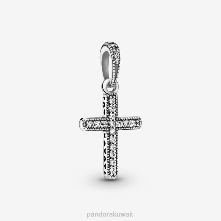 قلادة متقاطعة متلألئة Pandora الفضة الاسترليني N6N0X810 مُكَمِّلات