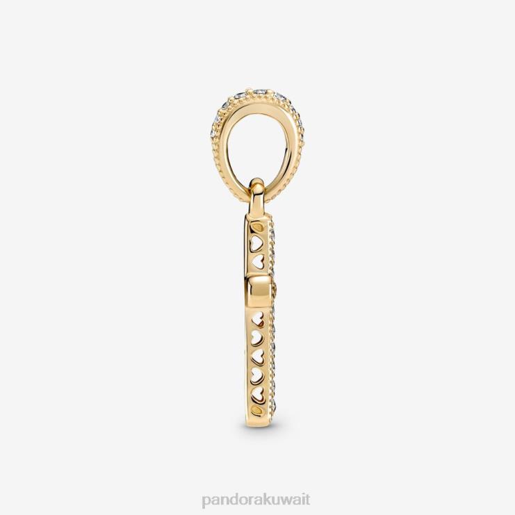 قلادة متقاطعة متلألئة Pandora ذهب N6N0X811 مُكَمِّلات