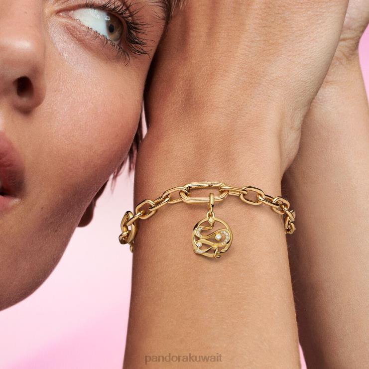 لي تمهيد ميدالية ثعبان Pandora مطلي بالذهب N6N0X812 مُكَمِّلات