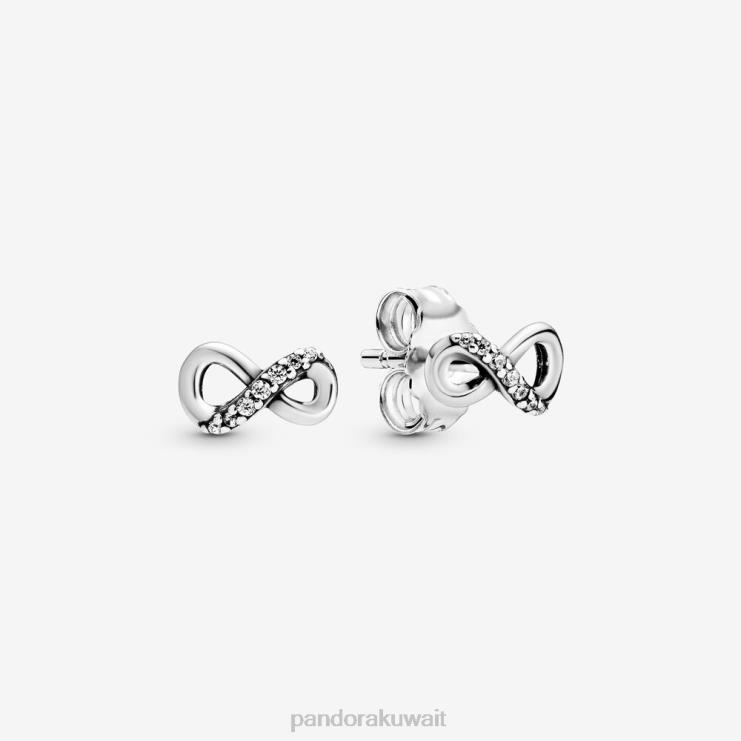 أقراط متلألئة لا نهاية لها Pandora الفضة الاسترليني N6N0X875 مُكَمِّلات