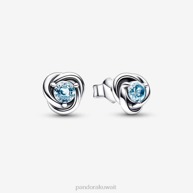 أقراط دائرة الخلود من مارس سي أكوا Pandora الفضة الاسترليني / الأزرق N6N0X903 مُكَمِّلات